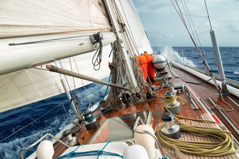 ., tourism, the wind, summer, horizon, my planet, deck, travel, sea, wave, speed, marine, sail, bokeh, sky, the sky, ship, yacht, stay, 4K, squirt, boat