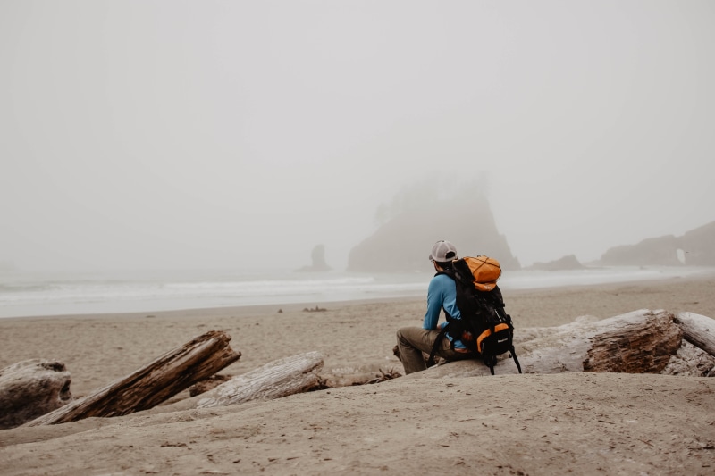 sport, fun, camp, distance, landscape, wearing, tourist, wander, backpack, summer, explore, daytime, backpacker, men, log, wild, people, two People, lifestyles
