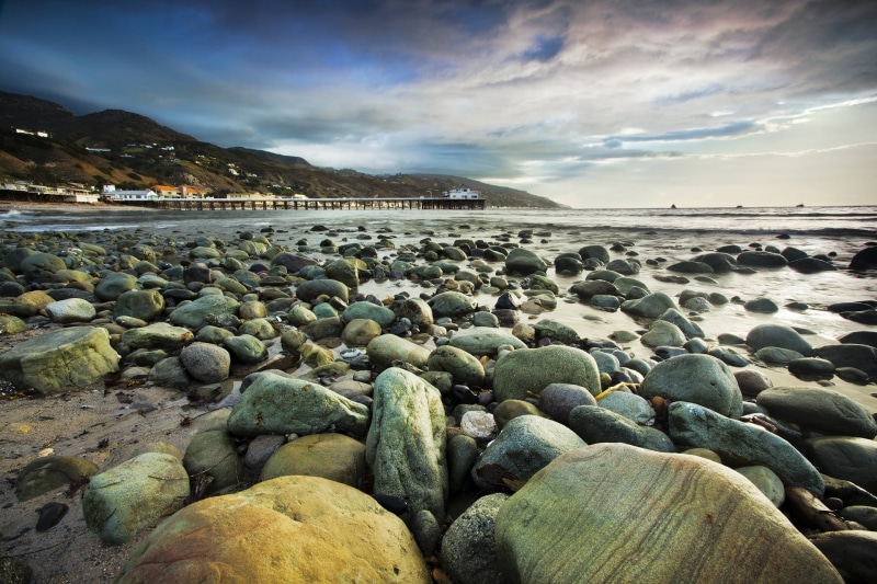 docks, california, dock, photo, cloud, sunlight, morning, rock - Object, sand, 1080P, pacific, sea, scenics, Malibu Pier, malibu, nature, sky, gloomy