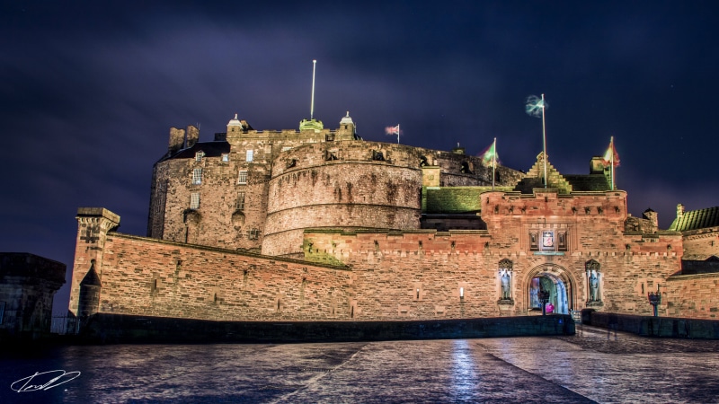 nightsky, architecture, edinburgh, night, time, night time, europe, scottland, brown, Edinburgh Castle, medieval, long  exposure, night  lights, famous Place