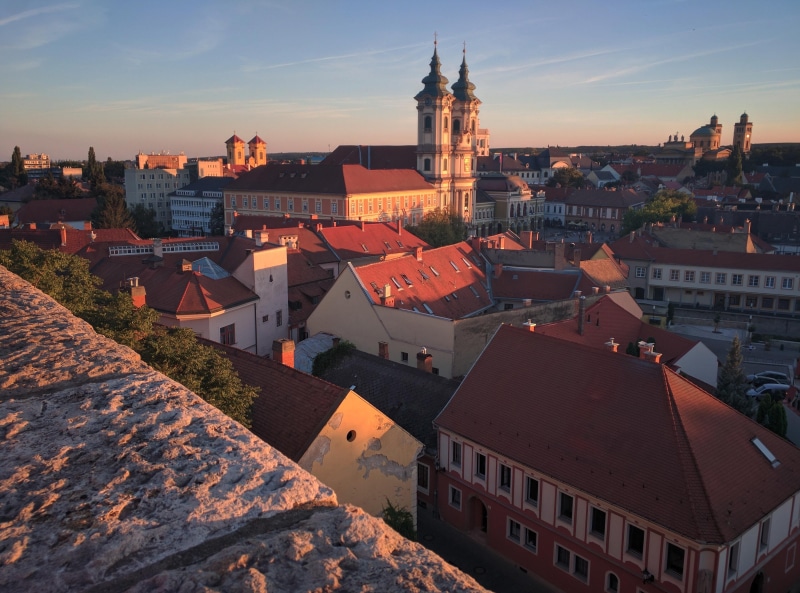 Eger, tower, temple, 1552, castle, historical, turkish, medieval, townscape, blue, cityscape, eastern, hill, built Structure, magyar, nature, construction