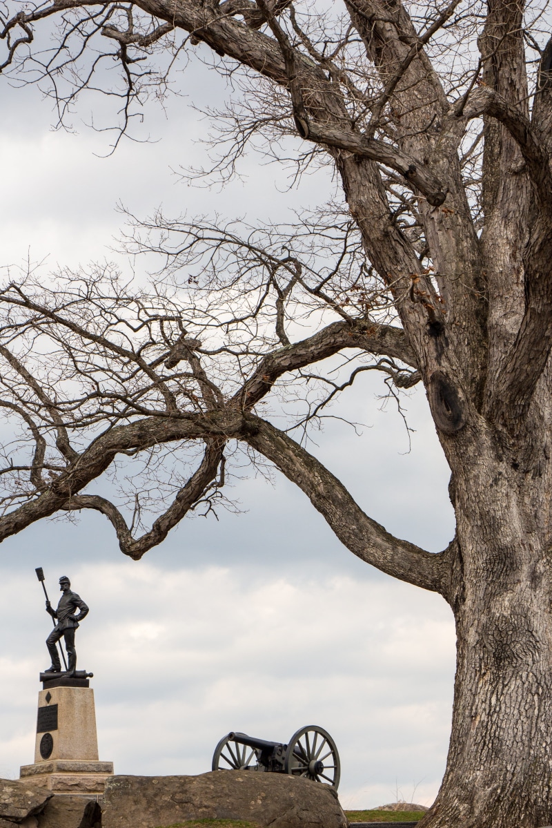 beauty in nature, nature, landscape, landmark, Civil War, plant, human representation, south, day, outdoors, Tree, national, battlefield, monument, representation