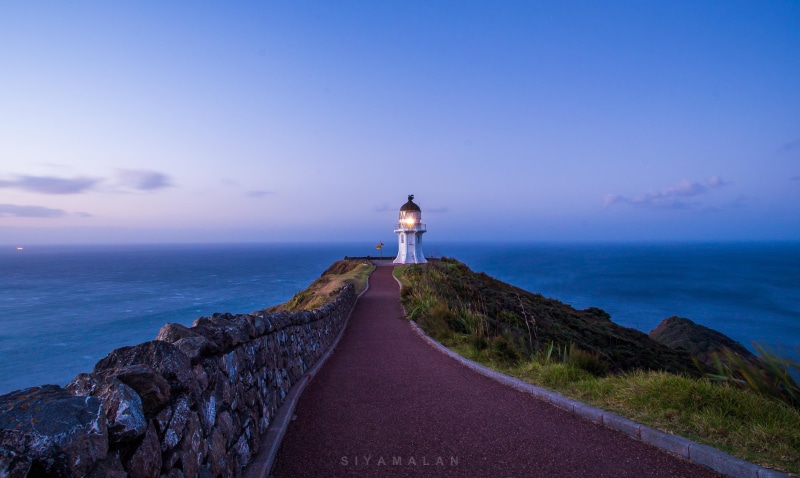 4K, body, architecture, near, light tower, sky, sea, Cape Reinga, white, tower, rock - Object, coastline, body of water, blue, nature, water, white light