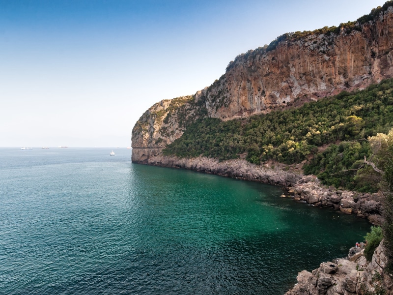 tranquil scene, booked, sea, summer, algerie, bejaia, scenics - nature, tranquility, formation, idyllic, horizon over water, no people, cliff, rock - object
