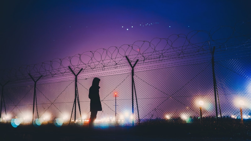 barbed wire, 2K, fence, bokeh