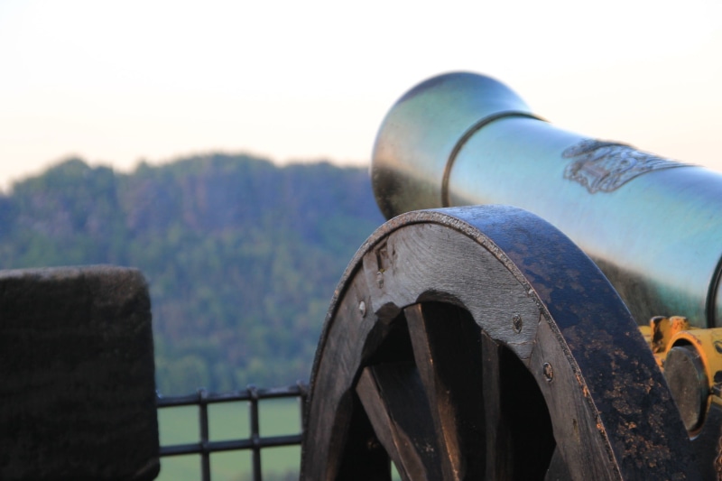 landscape, old, Bulwark, castle, historically, outdoors, rural scene, guard, metal, no people, cannon, walls, history, day, sky, defend, tower, close-up