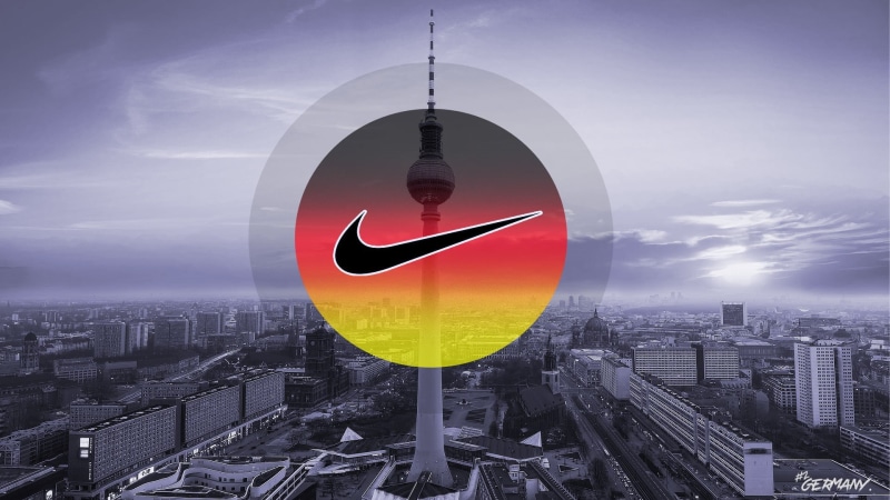 skyscraper, urban skyline, Berlin, skyline, built structure, tower, shape, Germany, geometric shape, digital composite, transportation, Nike, building