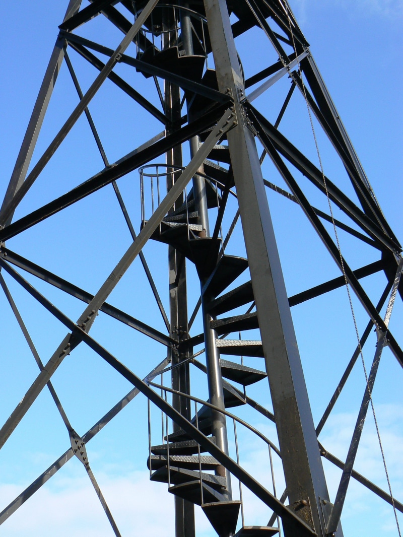 2K, metal, bridge, observation, sunlight, ladder, day, no people, girder, lookout, architecture, clear sky, connection, bridge - man made structure, safety