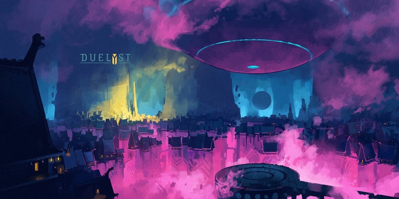 Duelyst, concept art, pink color, purple, Anton Fadeev, music, smoke - physical structure, technology, city, night, performance, outdoors, arts culture and entertainment
