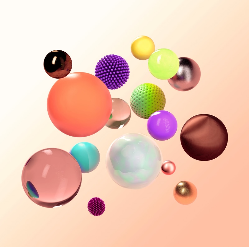 4K, digitalart, large group of objects, Artistic, close-up, studio shot, luxury, no people, Vivid, Floating, variation, colored background, Globes, 3D