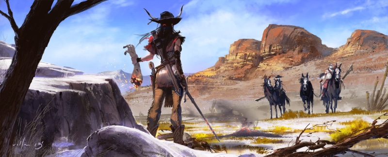 fantasy art, horses, warriors, fantasy, 1080P, art, nature