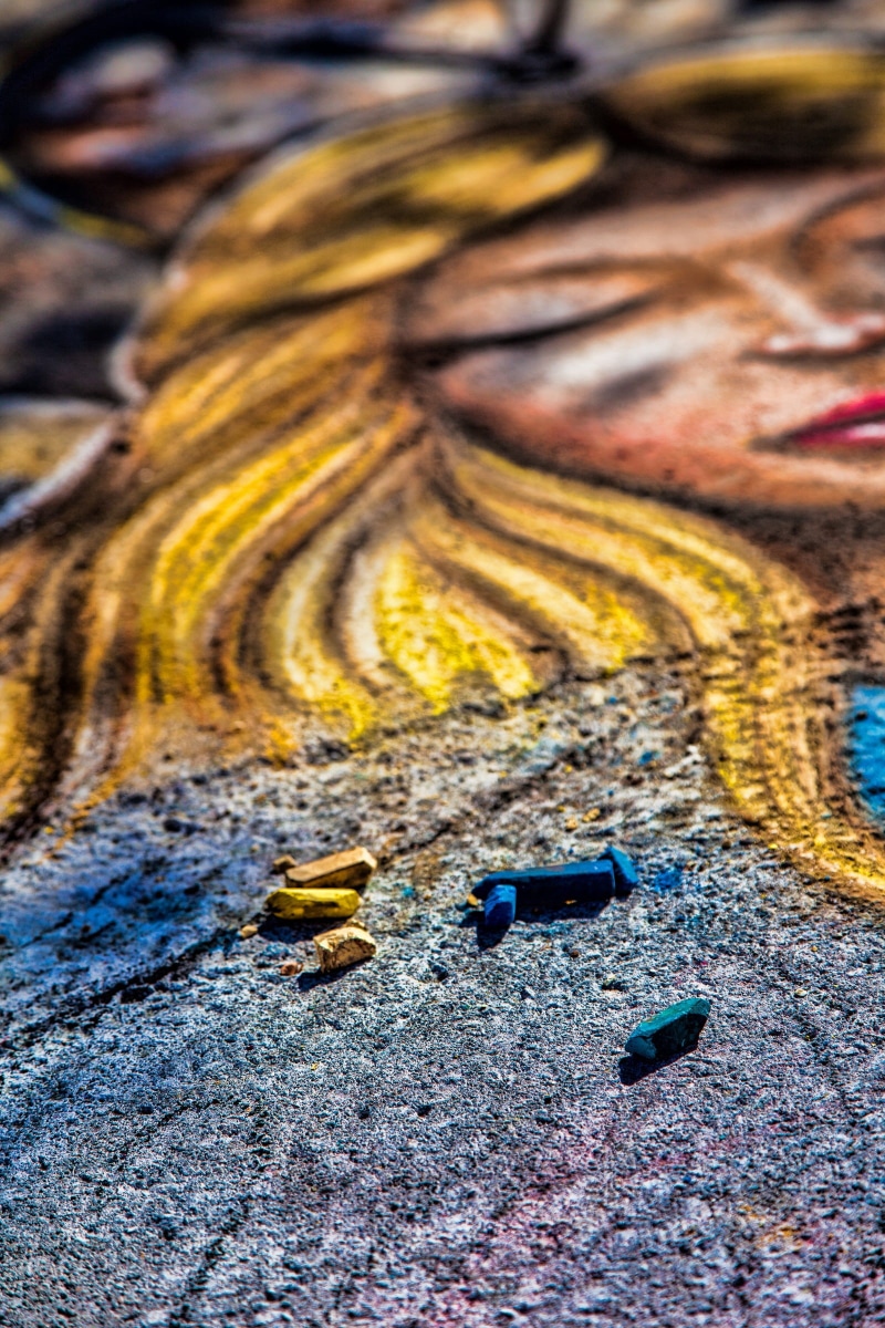 talent, hair, paint, textured, people, nature, creativity, chalk, rock, road, color, chalk art, outdoors, assorted, sidewalk, girl, dream, technology, leisure