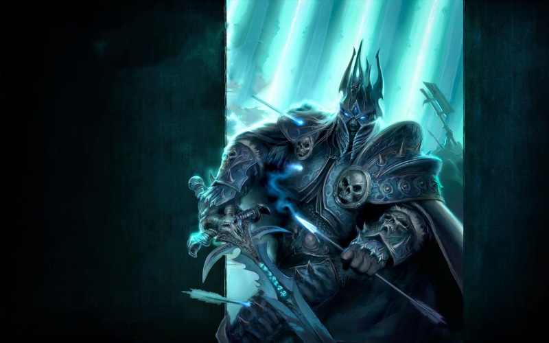 drawing, king, warcraft, sword, video games, 1080P, wow, hd, world, lich
