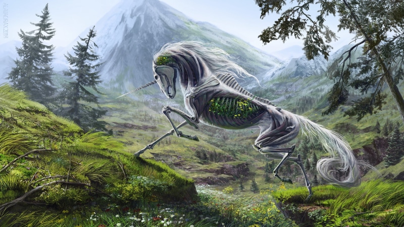 Undead, 1080P, Fantasy, Unicorn, Creature, Dark
