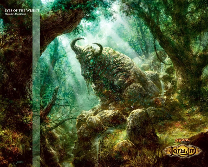 horns, Magic: The Gathering, fantasy art, Gamer, forest, creature, 720P
