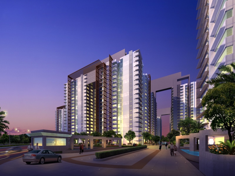 Design, gray, 2K, Use, 3D, Commercial, d, painted, Modern, Buildings, building, white