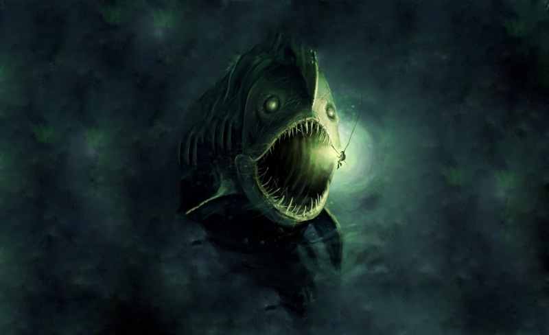 animals in the wild, one animal, fish, sea, no people, 1080P, outdoors, Fantasy, water, sea life, undersea, marine, Artistic, underwater, illustration