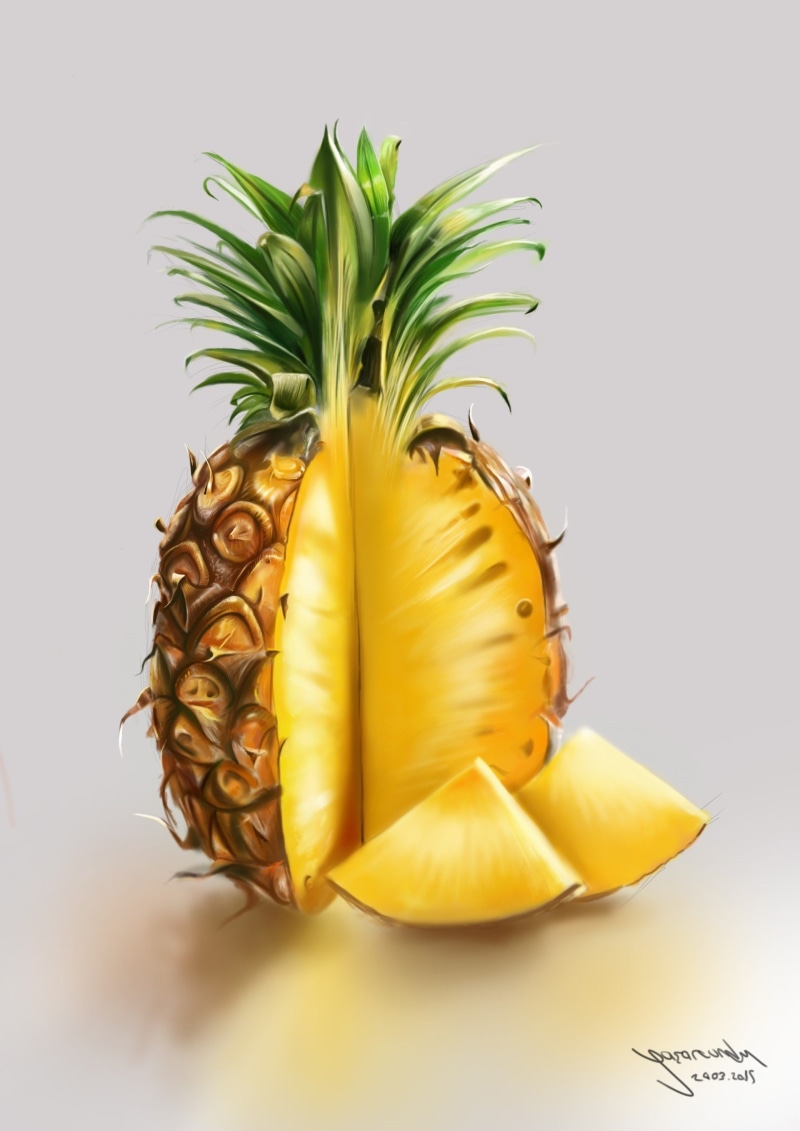 digitalart, yasar-vurdem, 2K, pineapple