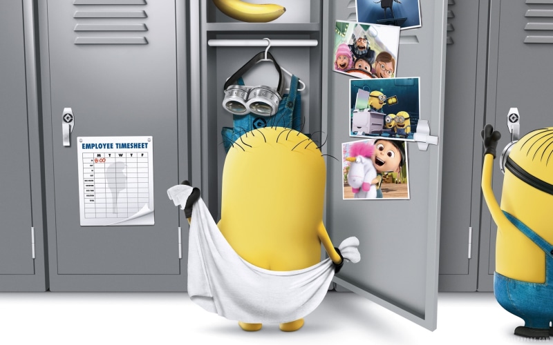 characters, minion, despicable me, 2K, shower