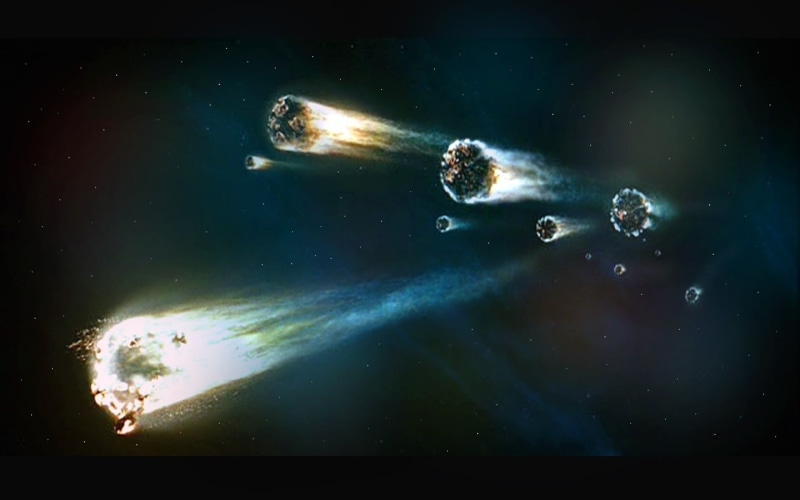 meteor, 720P, hd, shower, Space, Firebat, art