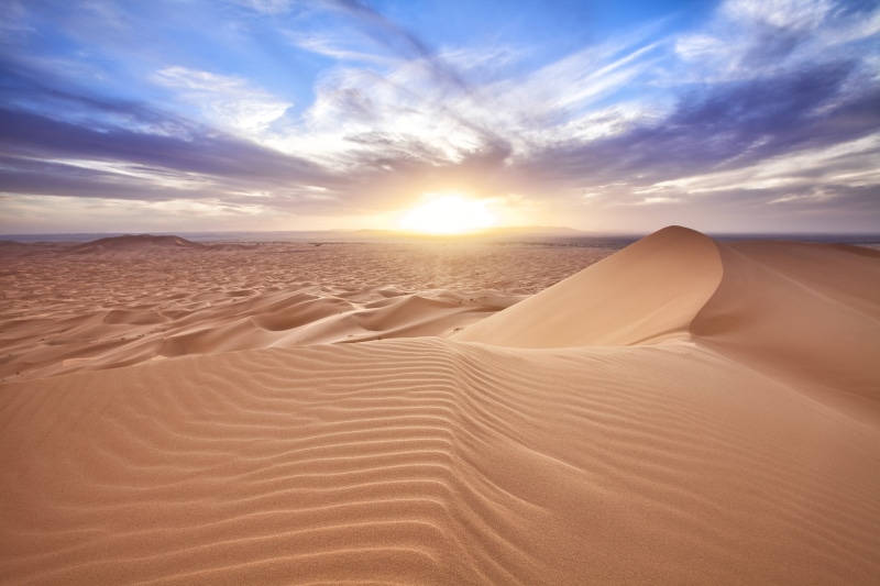 sunset, remote, desert, climate, non-urban scene, field, scenics - nature, Merzouga, 1080P, beauty in nature, tranquil scene, tranquility, Morocco, sunlight
