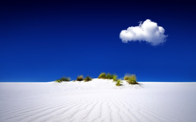 nature, blue, sand dunes, clouds, sky, sand, 1080P