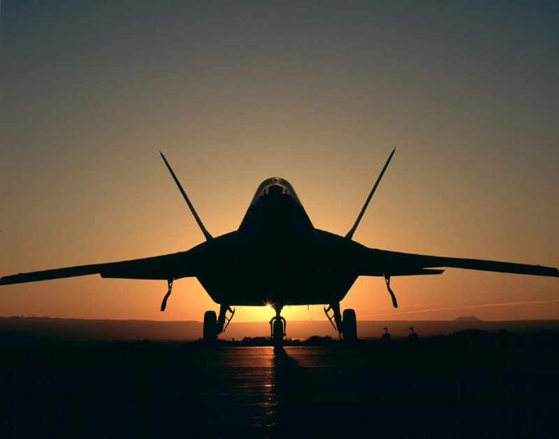 clear sky, sunset, sky, scenics - nature, airplane, air, travel, military aircraft silhouette, jetfighter, silhouette, 1080P, mode of transportation, jet