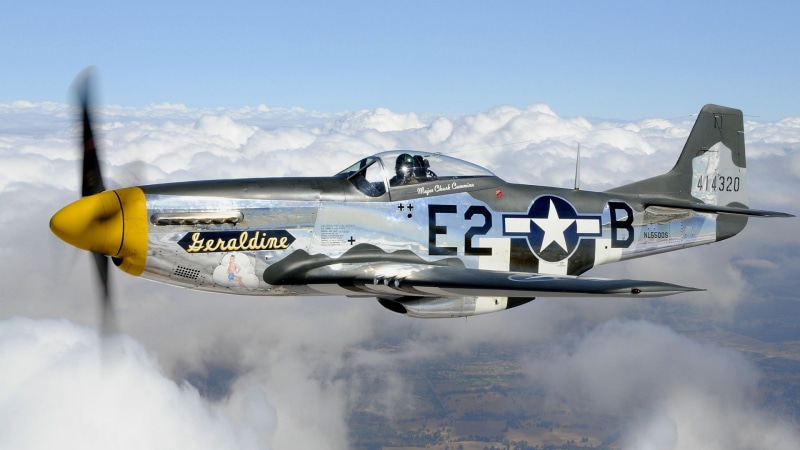 no people, military, 1080P, number, transportation, P 51, airshow, airplane, military airplane, plane, cloud - sky, fighter plane, nature, aerospace industry