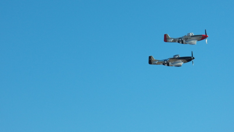 motion, jets, outdoors, aircraft, travel, military aircraft, airplane, low angle view, vehicle, clear sky, flying, MONROE NC, copy space, blue, gray, North American P-51 Mustang