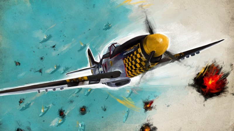 p, drawing, 51, hd, fighter, illustration, digital/artwork, mustang, 2K, plane, airplane, jet