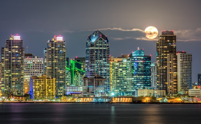 san, Rising, Clouds, City, building exterior, luxury, modern, office, Pacific, diego, built structure, financial district, skyline, Cloud, 4K, sandiego