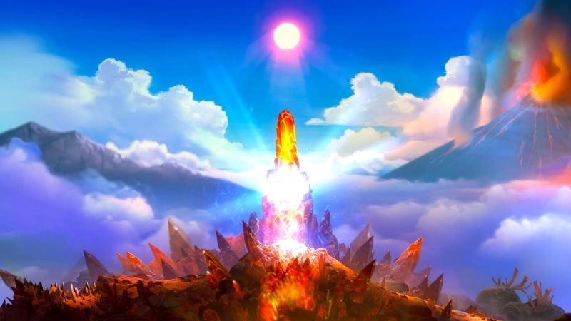 burning, panoramic, Games, clouds, motion, cloud - sky, no people, long exposure, 1080P, digital composite, blurred motion, sky, landscape, illuminated
