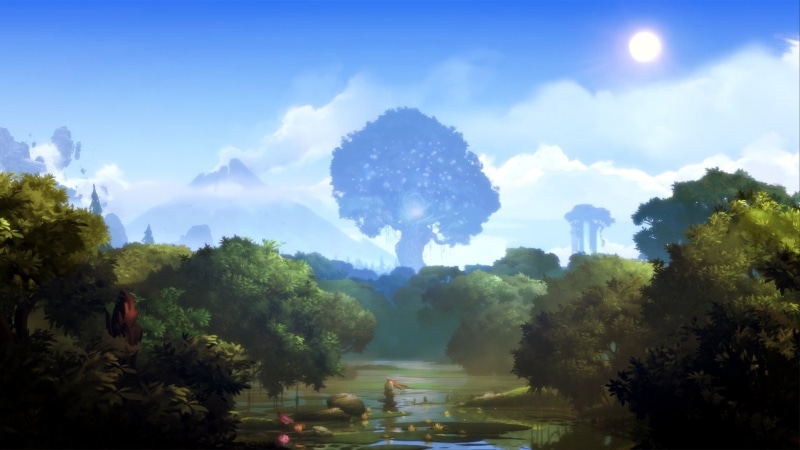 nature, spirits, landscape, trees, forest, lights, Ori and the Blind Forest, 720P