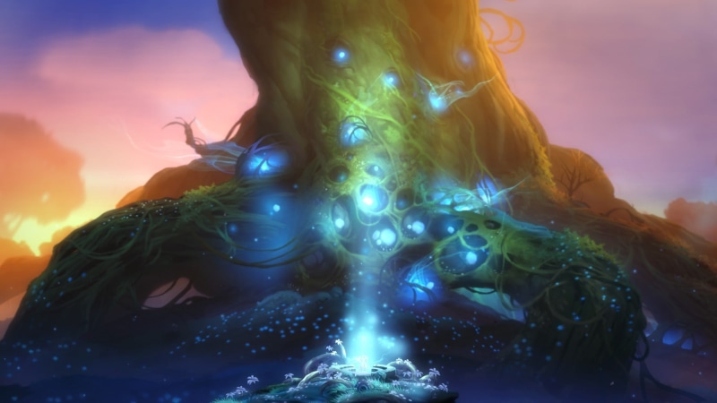Ori and the Blind Forest, fantasy art, 1080P, glowing, roots