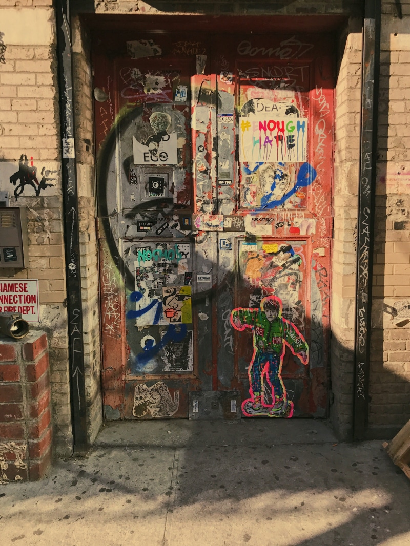 building, message, street art, western script, communication, multi colored, street photgraphy, marty, 4K, creativity, text, meat packing district, new york