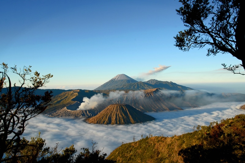 no people, nature, power in nature, tourism, geology, brown, travel Destinations, sky, blue, mountain, tranquil scene, clouds, landscape, smoke - physical structure