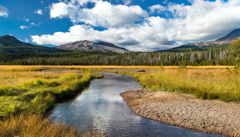 blue, creek, alberta, summer, national Landmark, sky, mountain, skies, beauty In Nature, 4K, South Sister, Central Oregon, travel, volcanoes, soda, reflection