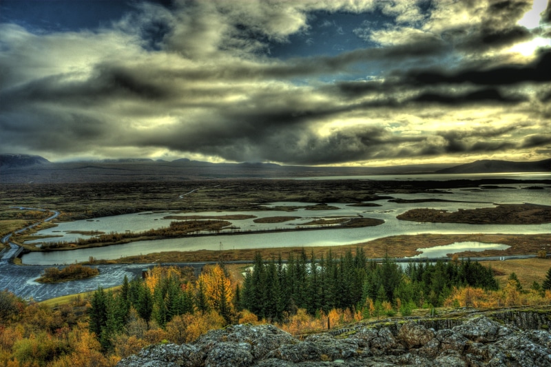 cloud - Sky, sky, body of water, outdoors, travel, beauty In Nature, MG, iceland, white, black, daytime, river, clouds, body, black and white, landscape