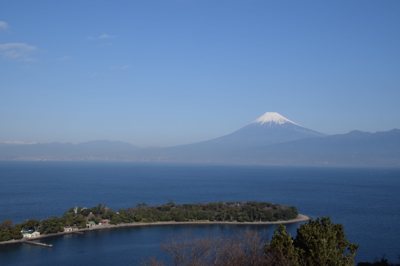 Mt Fuji, land, travel destinations, volcanic crater, Sea, scenics, Numazu, mountain peak, nature, scenics - nature, ito peninsula, day, Ocean, ocean, mountain range
