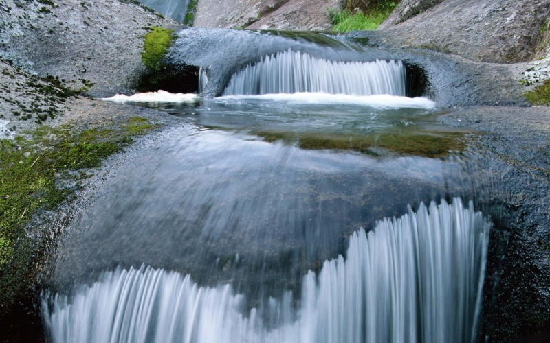 nature, waterfalls, nature and landscapes, springs, icy, 2K