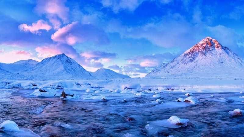 mountain, sea, ice, glacier, iceberg - ice formation, snowcapped mountain, mountain peak, daytime, tranquil scene, nature, cloud - sky, outdoors, no people