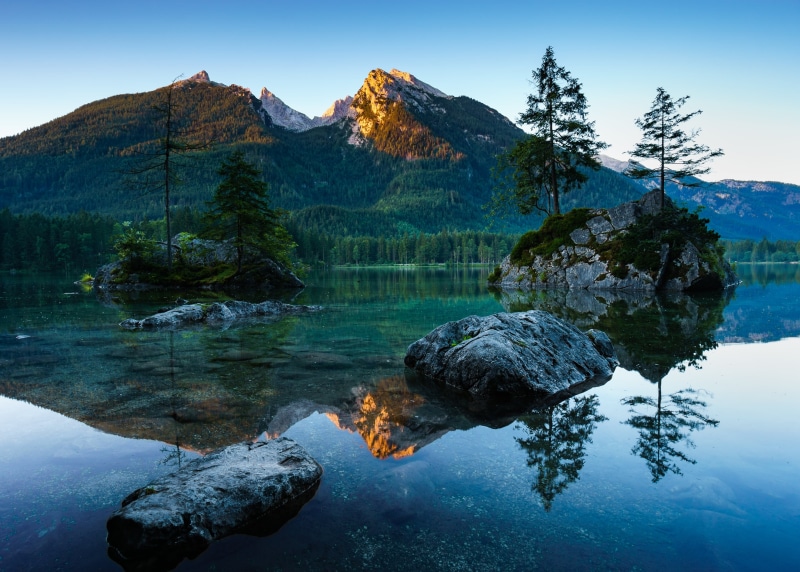 Natur, Lake, Wasser, Trees, 4K, water, Bavaria, mountain, forest, Alps  Mountains, Bayern, Watzmann, a6000, Outdoor, landscape, autumn, reflection, den