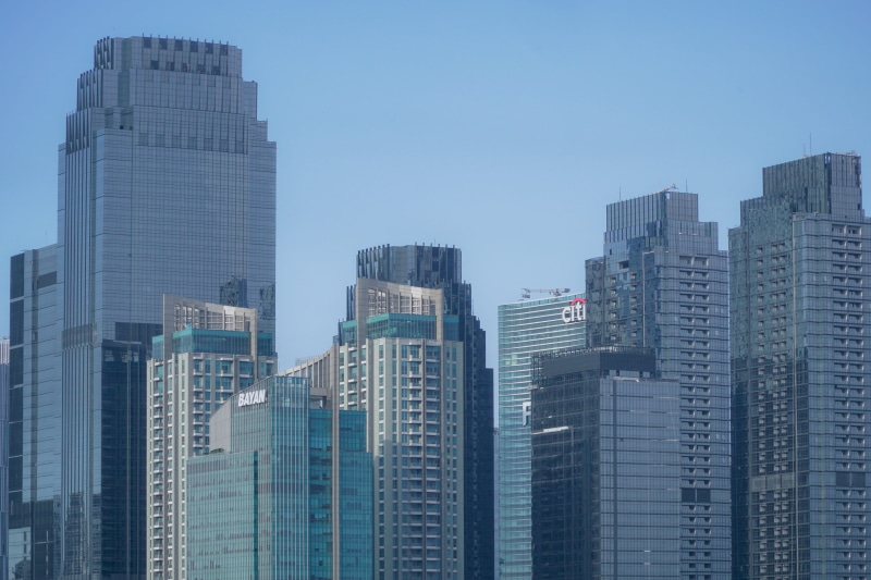 office building, buildings, town, road, building, landscape, glass - material, high rise, downtown, financial district, tower, urban, office building exterior