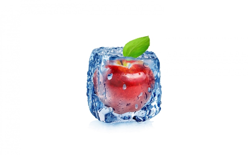 fruit, frozen, ice cube, art, cube, 2K, ice, apple