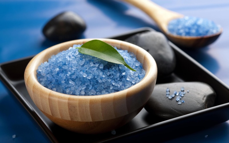 therapy, beauty, salts, relax, moments, 3d and abstract, bath, blue, 2K