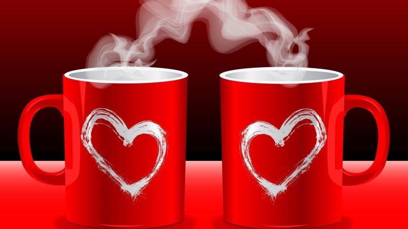 love, abstract, 3d and abstract, 1080P, blue, coffe, beautiful, natural