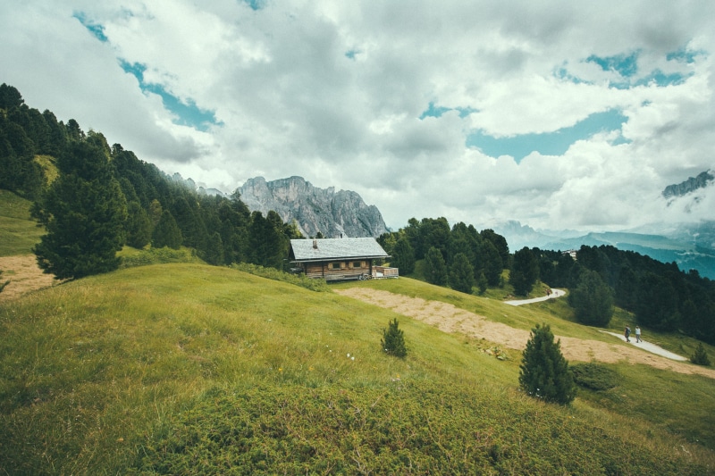 plant, summer, Italy, photography, grass, cloud - Sky, blue, beauty in nature, log cabin, tranquility, meadow, trees, hill, scenics, architecture, green