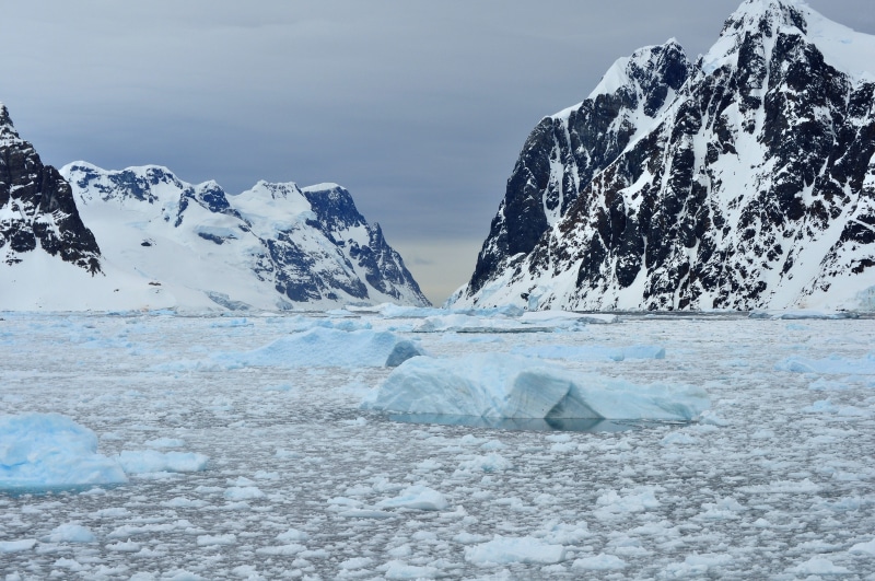 cold, environment, water, glacier, berg, floating on water, ice, sky, clouds, mountain, tranquility, iceberg, landscape, sea, day, 4K, nature, icy, winter
