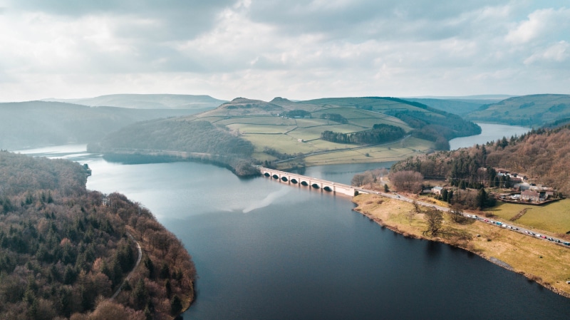 4K, mountain range, high angle view, aerial view, countryside, blue, promontory, travel, sunlight, built structure, daytime, cloudy, mountain, sea, body