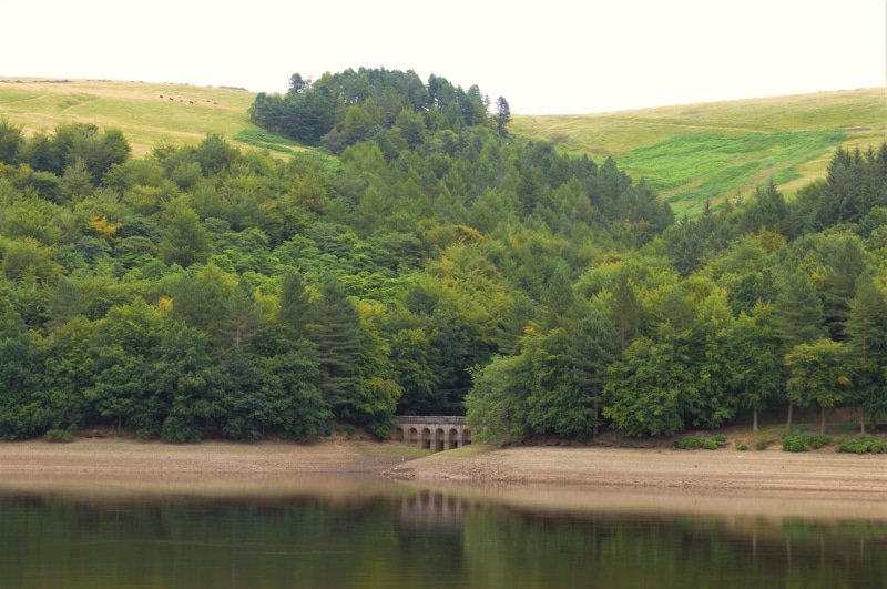 nature, ladybower reservoir, tree, scenics - nature, land, reflection, outdoors, arch, 5K, rural scene, environment, calm, bridge, scenics, tranquility